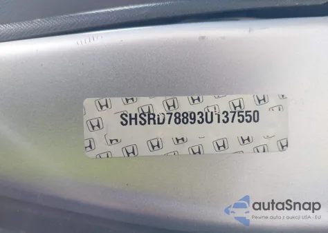 2003 Honda Cr-V Ex из США, поврежденный, VIN SHSRD78893U137550